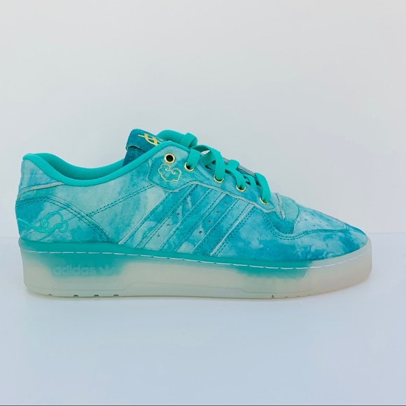 adidas RIVALRY LOW Men’s Hi-Res green/White/Gold - Picture 9 of 12